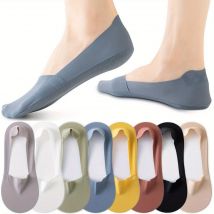 5 Paar niedrig geschnittene No-Show-Socken für Damen – unsichtbar, rutschfest, atmungsaktiv, feuchtigkeitsableitende Füßlinge für flache Bootsschuhe – bequem