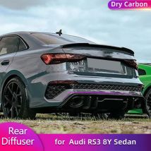 Prepreg Dry Carbon Heckstoßstange Diffusor Lip Spoiler für Audi RS3 8Y Limousine 4-Türer 2022 Auto Auto Heckdiffusor Schürze Lippen Body Kit