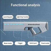 Große Automatische Wasser Pistolen Spray Blaster Spielzeug Mit LED Wasserdichte Hochdruck Wasser Pistole Sommer Outdoor Pool Spielzeug Für Kinder Jungen