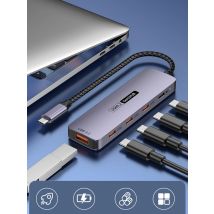 10Gbps USB3.2 Gen2 HUB USB C Splitter Hub 10Gb for PC Laptop MacBook Air/Pro iPhone 15/15 Plus/15 Pro Max Samsung S24 S23 Ultra
