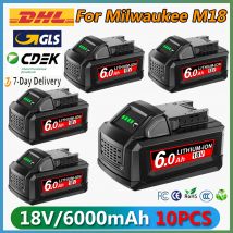 Akumulator 6,0 Ah M18 do akumulatorów Milwaukee 18V Li-Ion M18B5 48-11-1860 48-11-1850 48-11-1840 48-11-1830 48-11-1820
