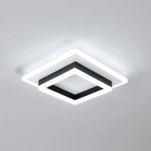Lámpara de techo LED moderna de acrílico cuadrado, luces de techo LED de 20cm y 24W para dormitorio, oficina, cocina, sala de estar