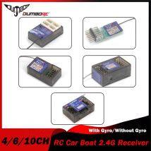 DUMBORC 4/6/10CH 2.4G Gyro Receiver P10FG P6DCG P6FG X6FG Mini P4FMG for X6 X4 Transmitter Remote Control RC Car Boat LED Light
