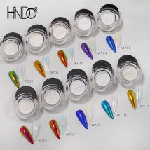 HNDO Neue 10 Farben Aurora Magic Mirror Pulver Nagel Glitter Chrom Pigment Staub Effekt für Nail art Decor Maniküre Design 2025