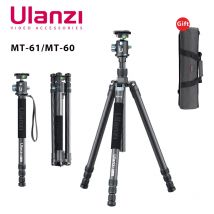Ulanzi MT-60 Reisestativ aus Kohlefaser, 1,74 m Höhe, 360-Grad-Panoramakopf, Stativ, Einbeinstativ, faltbares Design mit 1/4 Schraube