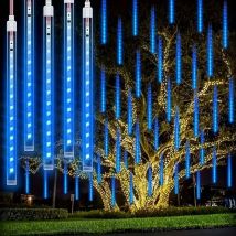 50cm 8 tubos enchufe de la UE LED lluvia de meteoros guirnaldas de calle para guirnalda al aire libre luces de jardín de hadas iluminación de Navidad de boda