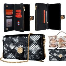 Hochwertiges Handtaschendesign, Handyhülle mit Magnetschnalle für iPhone 16 Pro Max 15 Pro Max 16 Plus, multifunktionale Umhängetasche