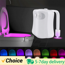 Lampka z czujnikiem ruchu Bezprzewodowa lampka nocna LED RGB 8 kolorów Lampa Toaleta Łazienka Nastrojowe światło Kolorowe lampki nocne LED z czujnikiem