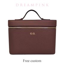 Custom Name Cosmetic Bag For Women Large Capacity Toiletry Kit Case Bag Travel Portable Handheld Leather Makeup Organizer Box