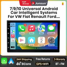Junsun 7 9 10'' Uniwersalne Radio Samochodowe z CarPlay i Android Auto dla Fiat Renault Nissan Peugeot, inteligentne systemy nawigacyjne
