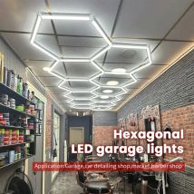 Oświetlenie LED w kształcie plastra miodu do garażu, grilla, sklepu, salonu fryzjerskiego, siłowni, baru, samochodu, lampa LED w kształcie plastra miodu, AC85-265V