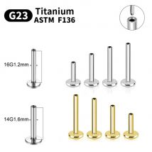 10PCS G23 Titan Labret 16G 18G 4/14mm Stange Innengewinde Stecker Septum Ohr Lippen nase Piercing Tragus Körper Schmuck Zubehör