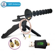 16dBi 2.4GHz WIFI Yagi Antenna direzionale Segnale migliorato Notebook PC desktop Computer Scheda di rete wireless USB Adattatore PCIE