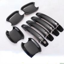 Per Audi A4 B8 2009 2010 2011 2012 2013 2014 2015 2016 Nero Lucido Cromato Auto Maniglia Della Porta Della Copertura Della Adesivo Accessori Per Lo Styling
