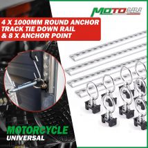 4 x 1000 mm runde Ankerschiene, Spanngitter und 8 x Ankerpunktsystem, Aluminium-Tracking-Fahrrad, Motorrad-Anhänger, Bewegen Sie das Fahrrad