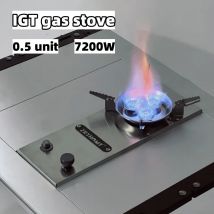 IGT Gas Stove 7200W 0.5 unit Stainless Steel IGT Burner Plate Folding Adapter IGT Table Gas Stove Desktop Portable 3-core Burner