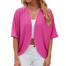 2024 elegante Damen Mittel arm lässig lose aushöhlen Cardigan Mode Damen Outwear Damen Sonnenschutz Shirts Boho Tops