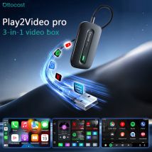 Ottocast Play2 Video Pro Ai Box Adattatore wireless CarPlay Android Auto integrato Youtube Netflix Iptv per auto con Carplay cablato