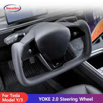NovaAcc Nuovo Giogo 2.0 Volante Per Tesla Modello Y Modello 3 Blakc Riscaldato Nappa Imitazione Modello XS Stile Accessori Auto