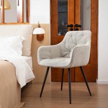COSYHOMES-Set di sedie (2 pezzi), poltrone da soggiorno per sala da pranzo con schienale e braccioli-tessuto confortevole-casa e ufficio