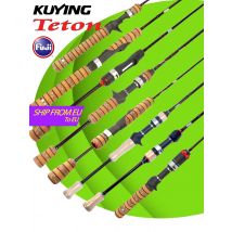 KUYING TETON L UL SUL 5'2" 6' 6'3" 6'4"6'2" 6'6" Fishing Rod Lure Cane Spinning Casting FUJI Carbon 1-4g 0.8-3g 2-10g M-Fast bfs