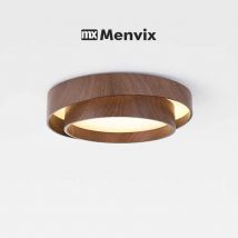 Menvix-lámpara de techo LED de madera de nogal nórdico para sala de estar, comedor, balcón, dormitorio, accesorio de iluminación interior, decoración del hogar