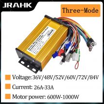 JRAHK 36V-84V Sine E-Bike Controller Brushless DC Electric Scooter 600W-1000W Universal 12 Tube Fit forE‑Bike Speed Motor