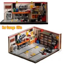 MOC City Speed Racing Sports Car repair Garage Building Blocks Construction DIY Assembly Bricks Toys for Kids Adults Boys Gifts