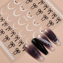 Bowknot 2D Nails Sticker Romantische Nail Art Maniküre Aufkleber Französische Nagelaufkleber