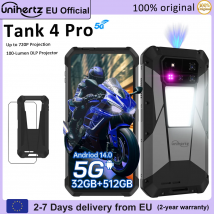 Unihertz 8849 Tank 4 Pro Wytrzymały Smartfon z Projektorzem 36G+1TB 5G Al Dimensity 8300 3K 6.73' AMOLED Android 14 Bateria 11600mAh