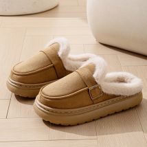 Winter Casual frauen Hausschuhe Hause Plüsch Luxus Designer Frau Schuhe Innen Flauschigen Elegante Plattform Fuzzy Pelz Rutschen Wohnungen Warme