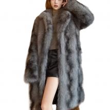 Luxury High-quality Fur Coat Women Winter Faux Fur Jacket Vintage Trench Coat Warm Thick Long Sleeve Windproof Outerwear Design