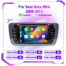 2-DIN-Autoradio für Seat Ibiza 2009–2013 mit CarPlay Android Auto GPS Bluetooth WiFi FM Multimedia Audio Player Headunit