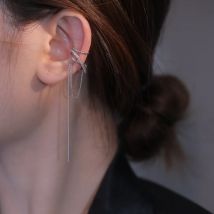 1pc Irregular Line Long Chain Earclip Without Hole Earrings for Women Simple Non Piercing Earcuff Ear Accessories Jewelry KDE128