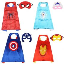 Super Hero Masquerade Spiderman Mask Cape Cloak Frozen Spider Man Cloak Action Figure Toys Cosplay Child Party Gift