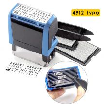 4912typo Stempel-Set zum Selbermachen, personalisierbar, selbstfärbend, für Geschäftsprecher, Name, Nummer, Buchstaben, Kunsthandwerk, Druckstempel