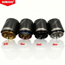 Genuino SUMSOO 1 PZ Nero Cromato e Fibra di Carbonio Punta Del Silenziatore Misura per Mini Cooper Punta di Scarico R55 R56 R57 R58 R59 R60 R61