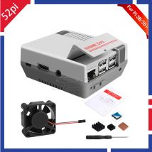 52Pi Spiel 3Pi Gehäuse Kit ABS Funktioneller Lüfter Kühlkörper Schraubendreher für Raspberry Pi 3B+ / 3B / 2B