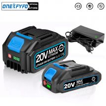 Con caricabatterie BL1860 batterie ricaricabili agli ioni di litio 18V per batteria Makita 18v BL1840 BL1850 BL1830 BL1860B LXT400 utensile elettrico