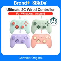 8BitDo Ultimate 2C Controller cablato Gamepad PC Black Myth Wukong per Windows 10 11 Android Joystick e trigger effetto Hall