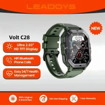 Neue C28Pro Smart Uhr Männer Stimme Assistent BT Drahtlose Anruf Business Outdoor Sport IP68 Wasserdichte Armbanduhr Für Android iOS