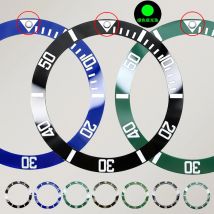 Ceramic bezel with Luminous bead for CASIO MDV-106 41*32.8mm black green blue Thickness 0.4mm Movement Digital Bezel Insert Ring