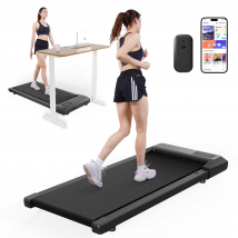 Cintura portatile 2 in 1 da 90 cm (35,43 pollici) sotto la scrivania Tapis roulant Tappetino da passeggio, Tapis roulant da 2,2 HP per la casa Nero