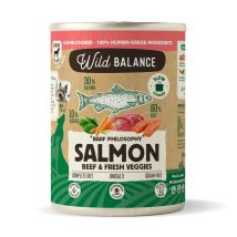3X400g  Wild Balance Menú Completo de Salmón y Ternera para Perros