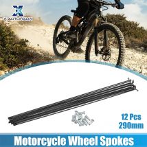 X Autohaux 12 Stück 14G J Bend Fahrradstahlspeichen 282 mm 284 mm 286 mm 293 mm 295 mm 298 mm 290 mm Fahrradspeichen mit Nippeln