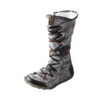 TMA AUGEN Winter Wärme Lange Gewaschen Kontrast-Stich Spitze Seite Zipper frauen Stiefel