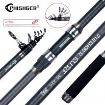 PHISHGER teleskopowy wędka spinningowa do surfingu 3.6/4.2/4.5/5.0/5.3m Power80-150g 30T Carbon Travel Surfcasting Shore Casting wędka