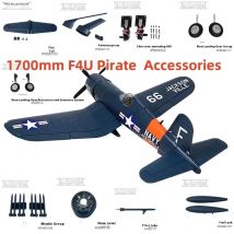 1700 mm F4u Piratenflugzeug, komplettes Zubehör, Körper, Hauptflügel, vertikaler Schwanz, flacher Schwanz, Fahrwerk, Schraubensatz usw