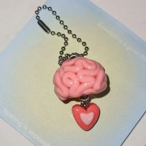 Simulazione creativa Cervello Amore Portachiavi Borsa Decorazione Punk Portachiavi di Halloween per donna Uomo Portachiavi Regali gotici per le vacanze