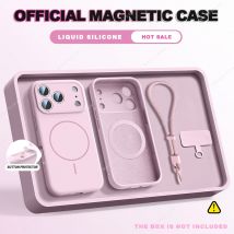 Magnetyczny pasek na nadgarstek z silikonowym etui na telefon iPhone 11 12 13 16 17 Pro Max Air 15 14 16 Plus 16E z funkcją Magsafe i smyczą.